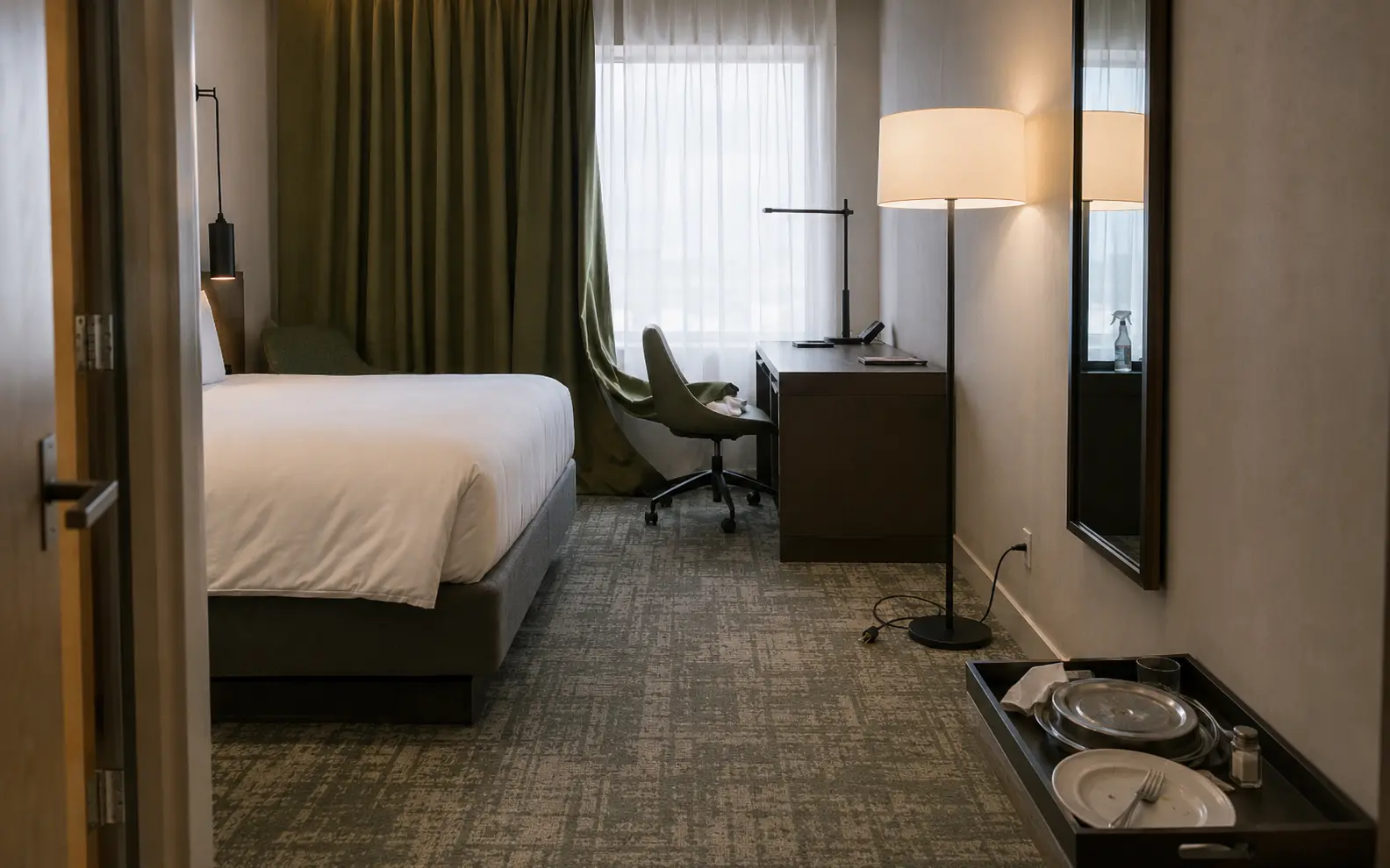 Illustrative hotel rooms
